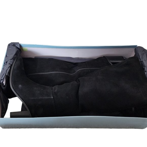 Seychelles Black Suede Over the Knee Boot size 10 New in Box Block Heel - Picture 8 of 15